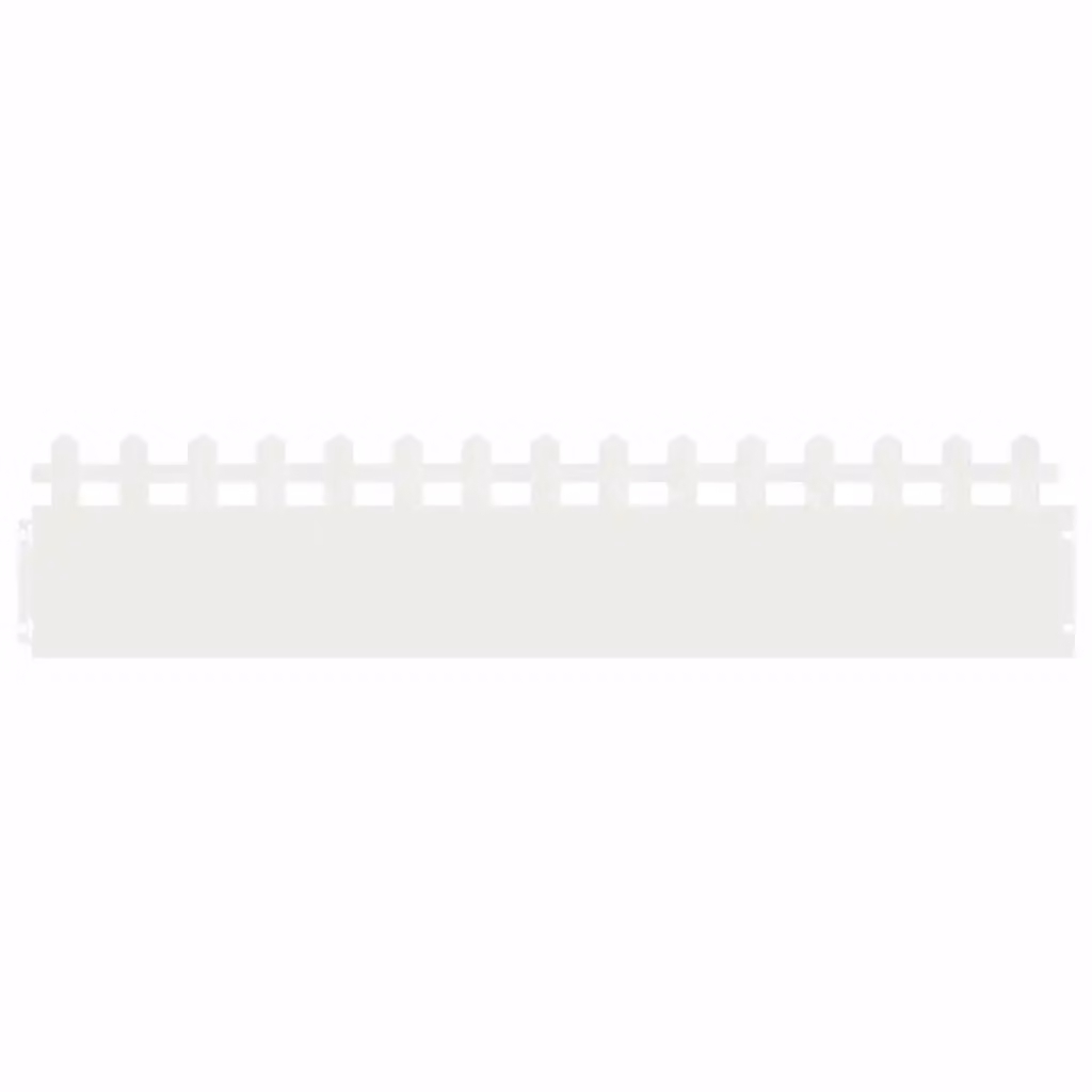 vidaXL Bordure per prato in acciaio bianco, confezione da 30 pezzi, L: 103 cm, H: 22 cm, P: 0,05 cm – 2