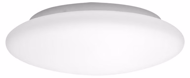 Plafoniera a LED, metallo, vetro bianco, 3000K, diametro 35 cm