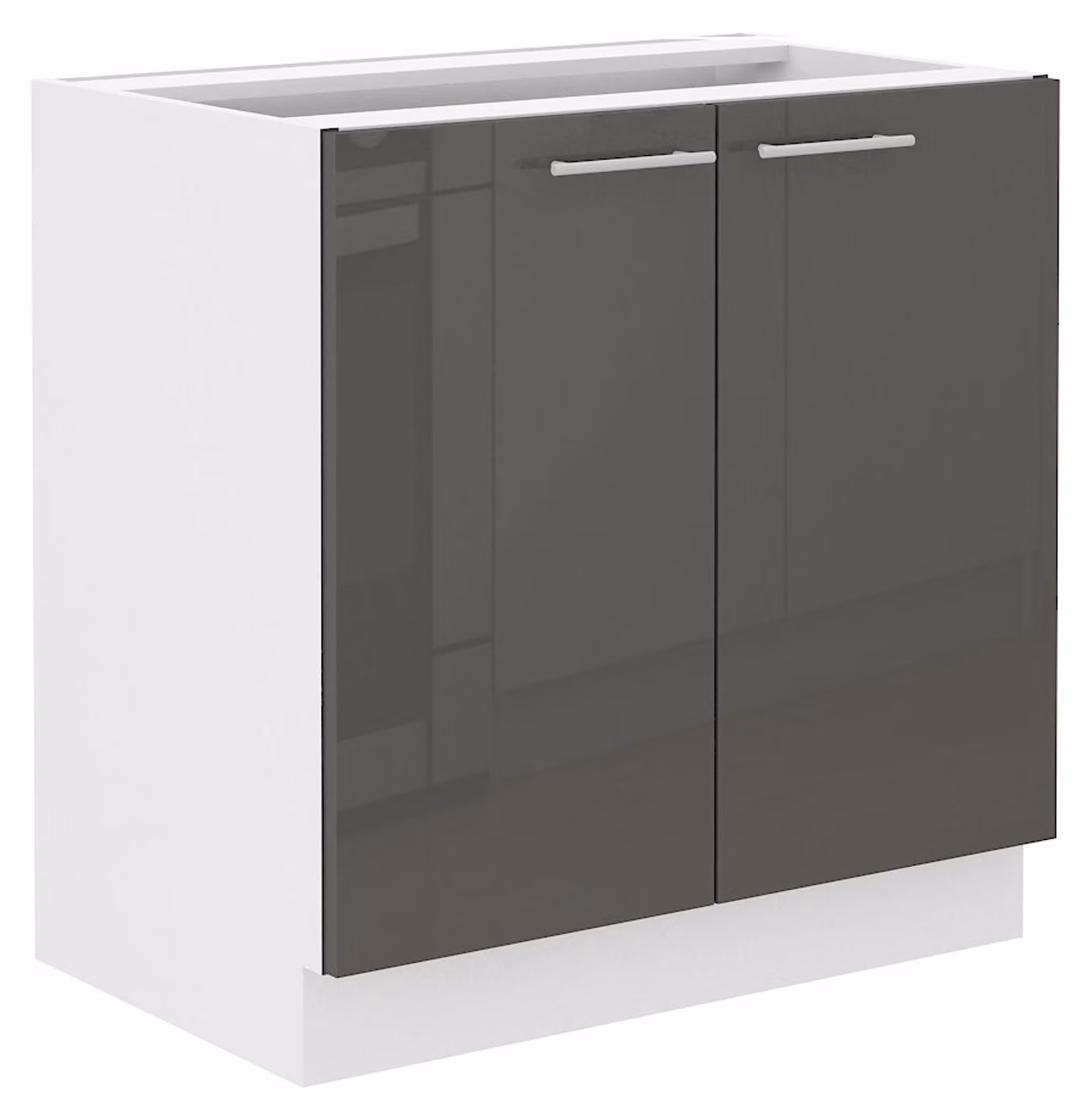 Base 80 Lara Grigio lucido + bianco opaco Blocco cucina Blocco cucina