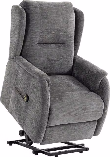Poltrona relax alzapersona HOMCOM con telecomando e tasche laterali, Grigio scuro – 1