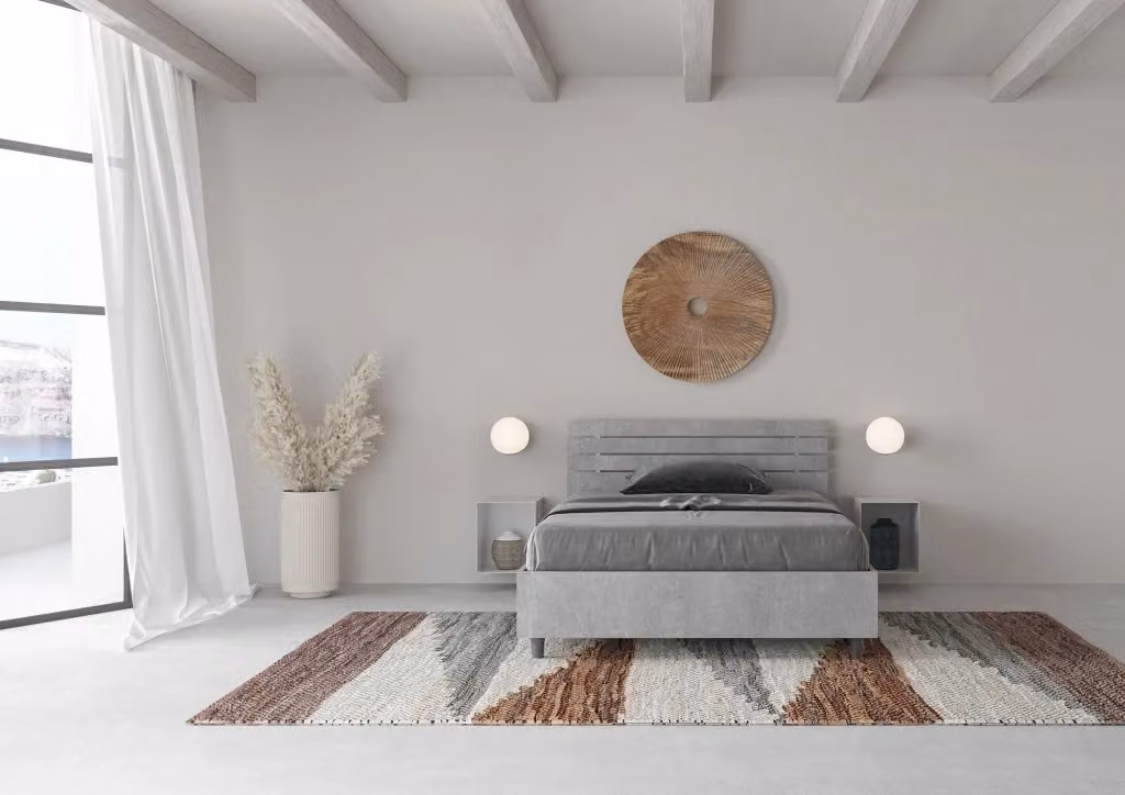 Letto Ankel 1 Piazza e Mezzo con Contenitore e Rete, Grigio, L/P/H: 120 x 200 x 90 cm – 2