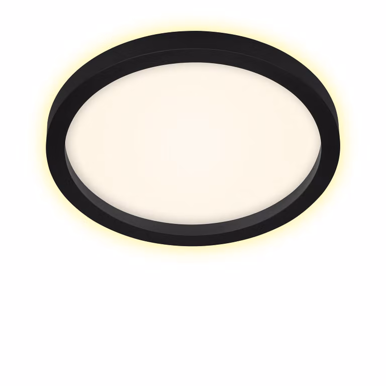 Briloner Cadre LED con effetto controluce nero rotondo