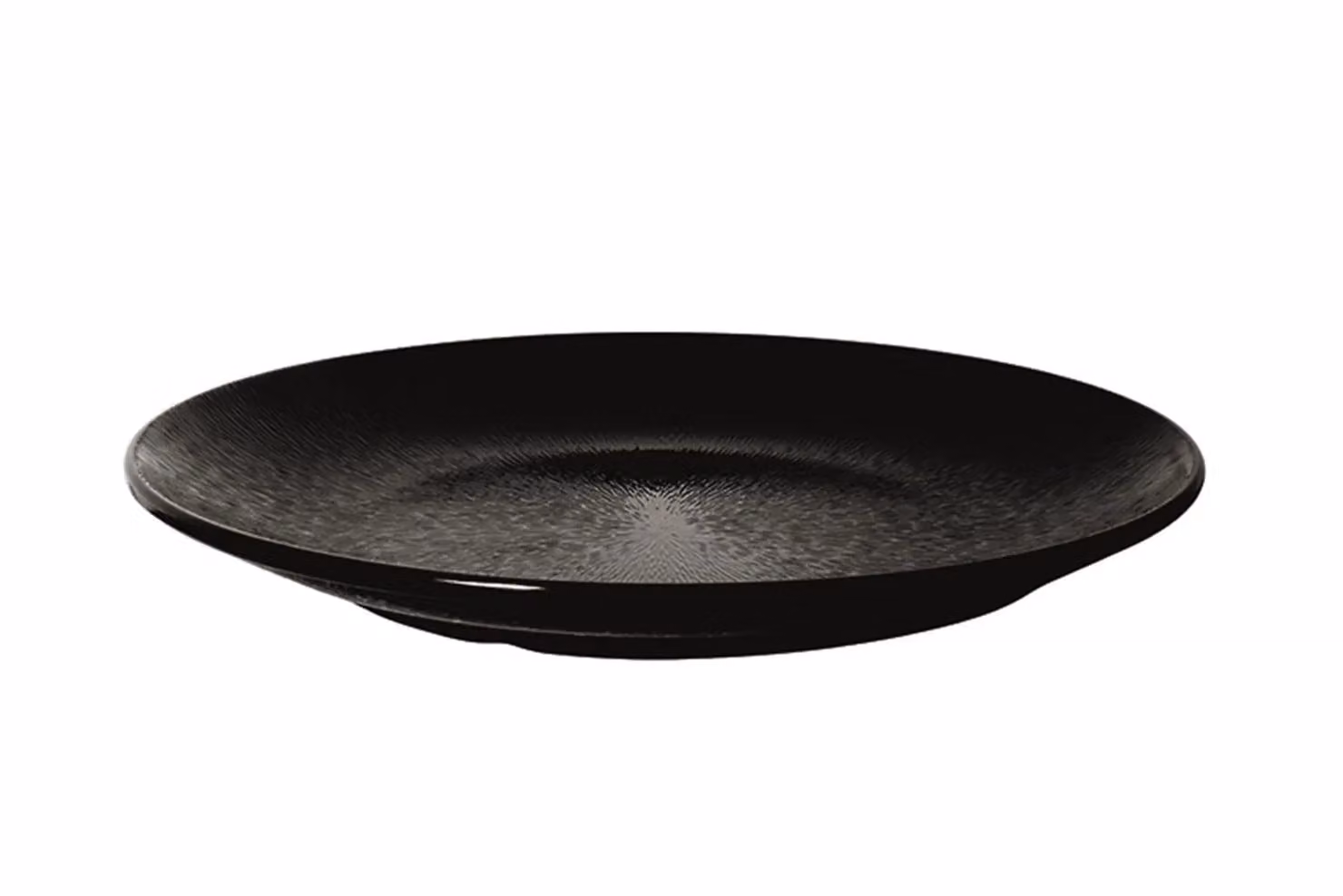 Vassoio Melamina Tondo, linea Rain, Cm 35X3,5, Nero, 8 pezzi
