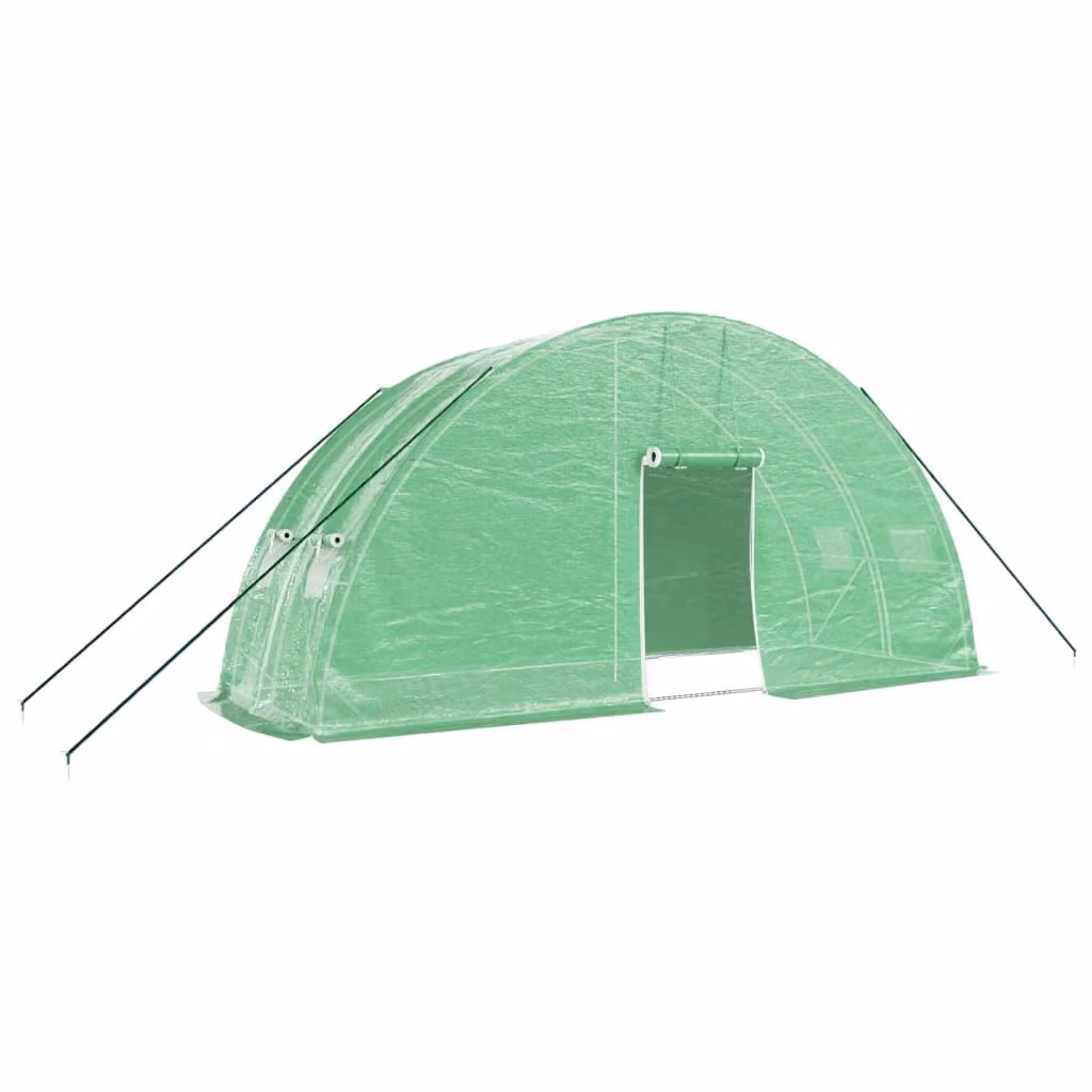 Serra con Telaio in Acciaio Verde 12 m² 6x2x2,85 m