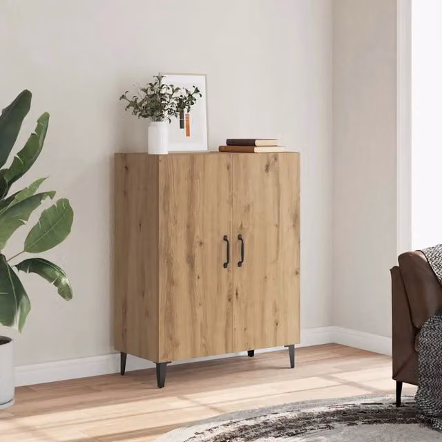 Credenza-Buffet-Armadio da cucina Rovere Artigianale 70x34x90 cm in Legno Multistrato