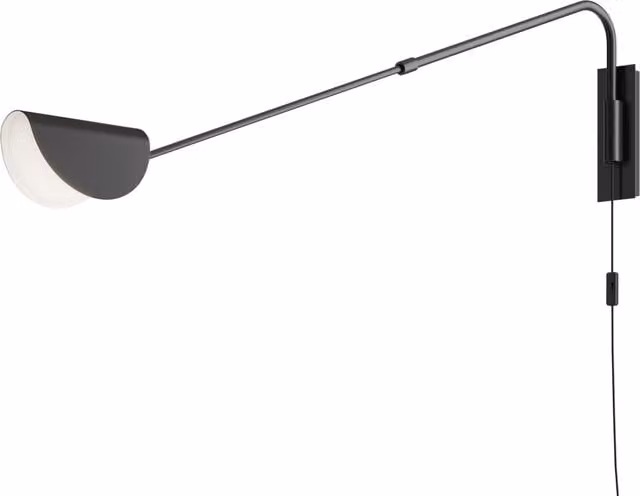 Applique a braccio Mollis nera metallo G9 Maytoni MOD126WL-01B1
