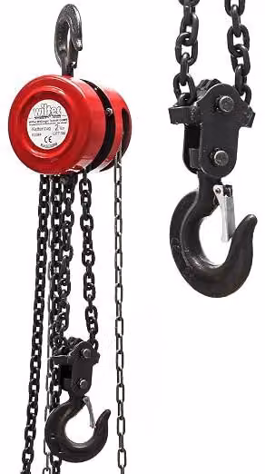 Traino a catena con una capacità di carico di 2000 kg e una lunghezza della catena di 3 metri, ideale per sollevare carichi in modo semplice, come un sistema di carrucole, un sistema a fune, un argano manuale o una drizza manuale, adatto per l'uso in ambi
