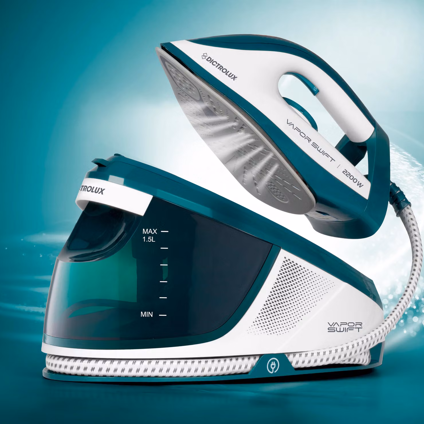 Ferro da stiro con caldaia Dictrolux Vapor Swift ECO 2200 Watt con piastra antiaderente e funzione anti-calcare – 4