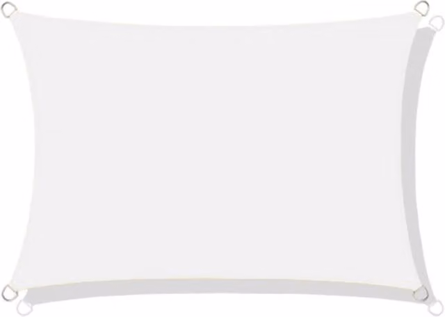 AIO FACTORY Vela ombreggiante 3x5 m Vela parasole da giardino impermeabile in bianco