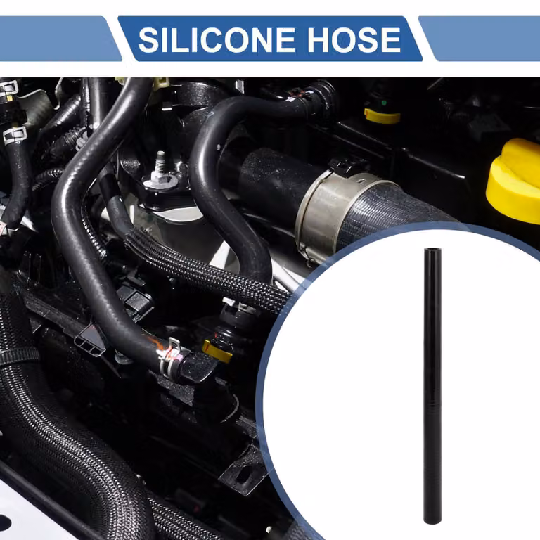 Solidchoice - Tubo in silicone - Diametro interno: 18 mm - Lunghezza: 500 mm - Tessuto multistrato - Resistente alle temperature fino a 300 °C - Colore: nero - Tubo per il raffreddamento