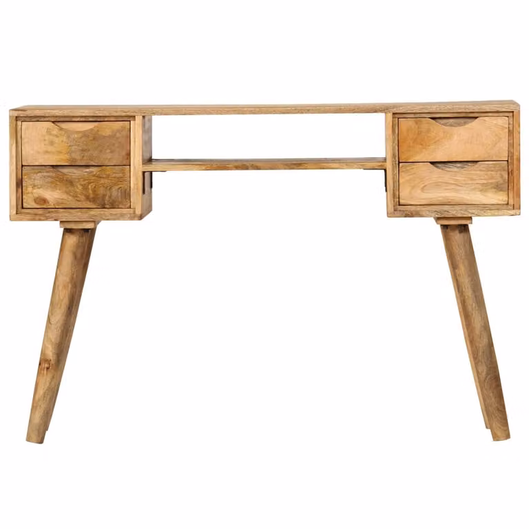 Scrivania in Legno Massello di Mango 115x47x76 cm