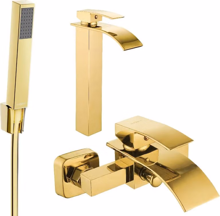 Mexen Aries R77 set da bagno, dorato - 744813R77-50