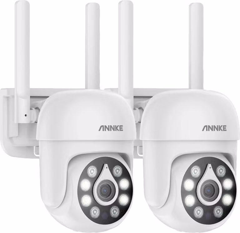 Telecamera wireless, risoluzione 5MP, visione notturna fino a 30 metri, audio bidirezionale, 2 telecamere