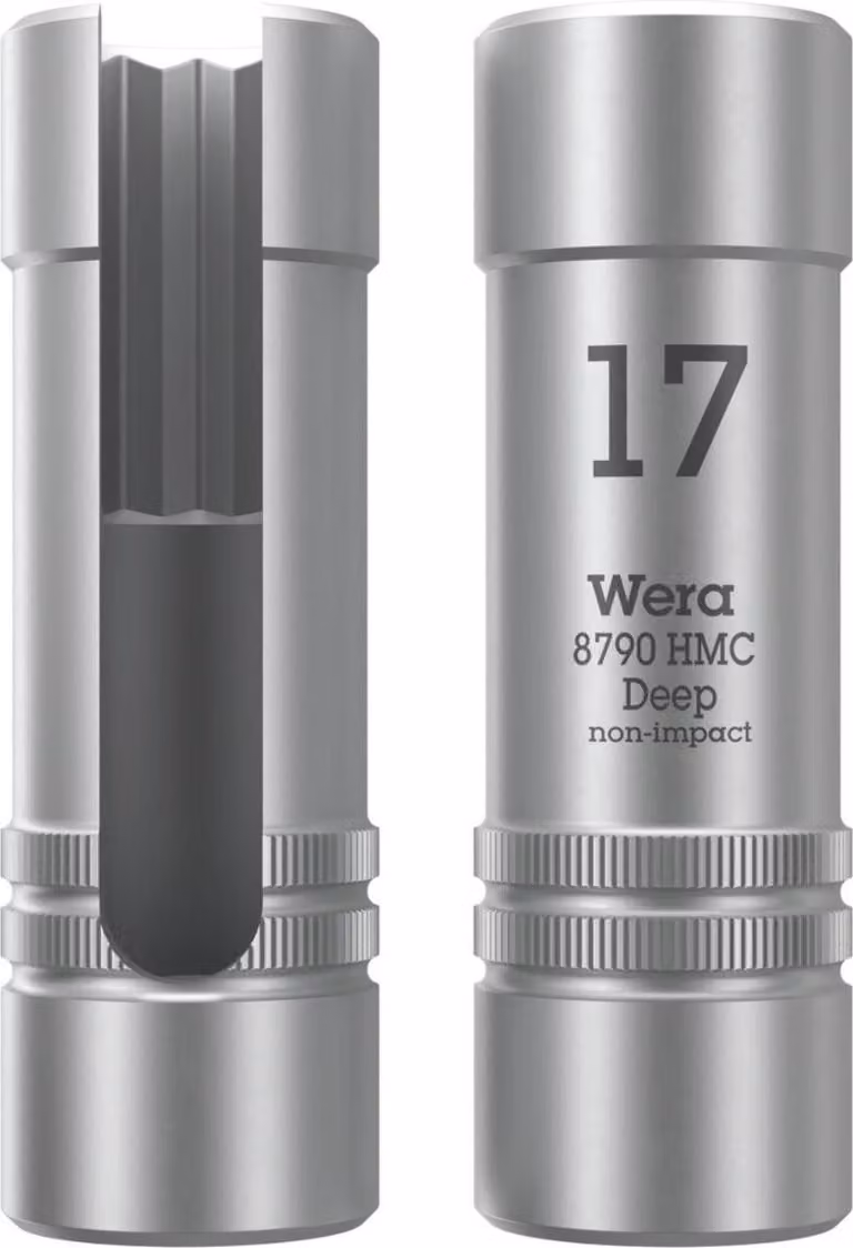Wera 8790 HMC Presa profonda con taglio sul gambo, con attacco da 1/2 pollice, 17 x 76 mm
