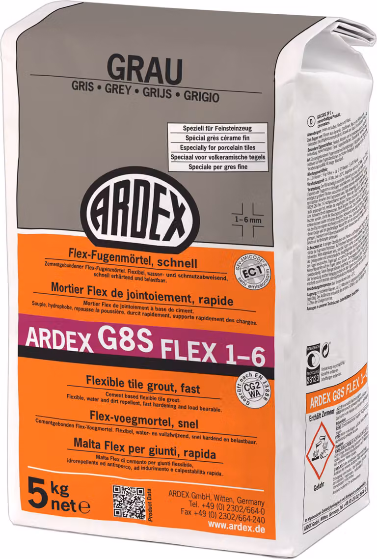 ARDEX G8S Flex-Fugenmörtel Grau 5kg Beutel