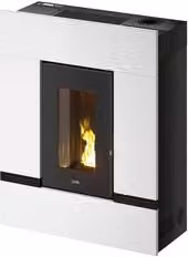 Stufa a pellet Cadel MITHOS Plus 12 kW Up Twin T2 colore Bianco