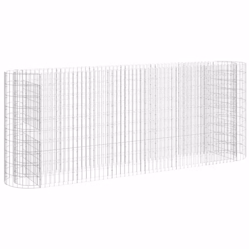 Gabbione con Letto Rialzato vidaxl in Acciaio Zincato Grigio L/P/H: 260 x 50 x 100 cm – 2