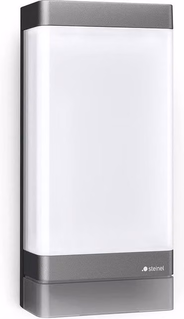Lampada LED da parete per esterno con Bluetooth, design moderno rettangolare in alluminio e plastica, luce bianca calda, disponibile in bianco o grigio