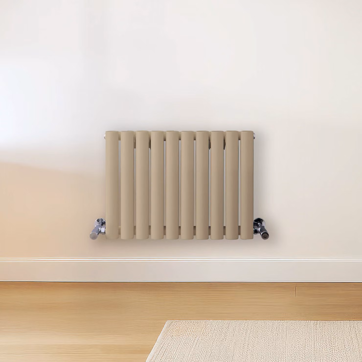 Radiatore di Design Orizzontale Marrone (Elk Marrone) - 400mm x 590mm - Pannello Doppio  - Revive