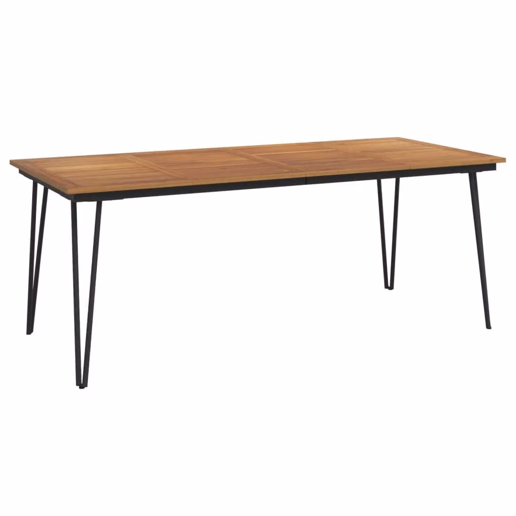 Maison Exclusive - Set da pranzo da giardino a 7 pezzi in legno massello di acacia e metallo