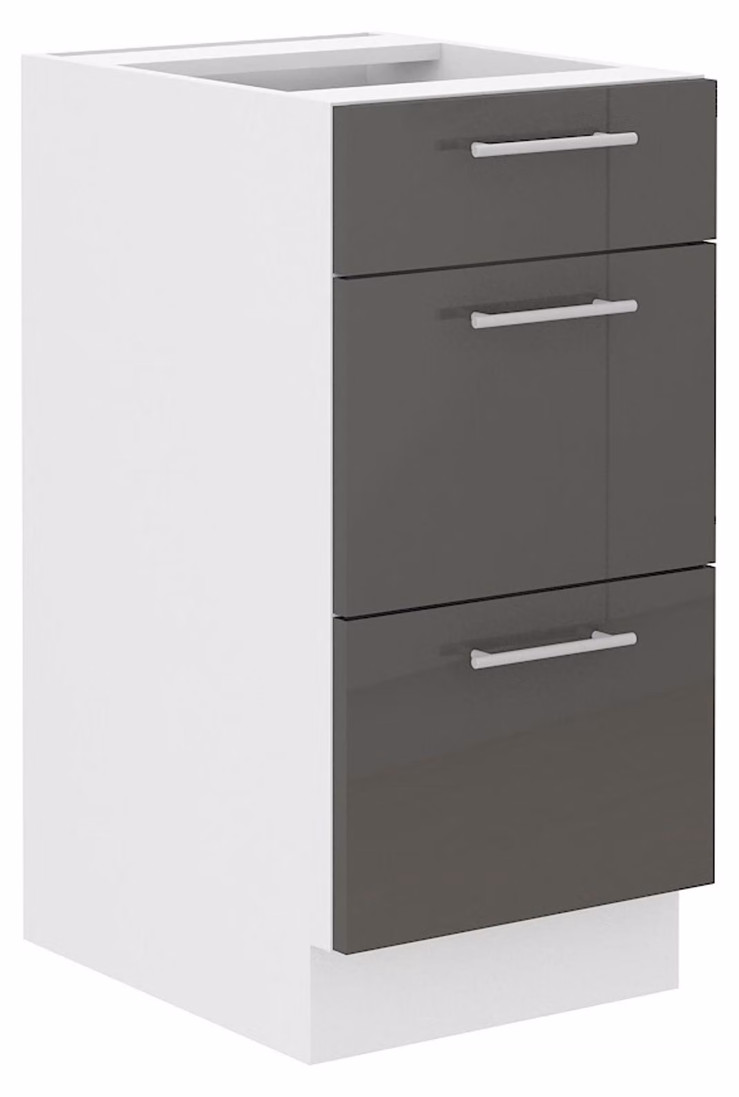 Base 40 Lara Grey Cucina lucida Blocco cucina Cucina soft-close