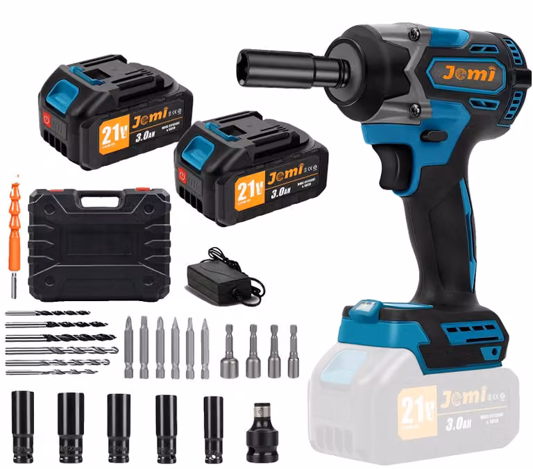 Avvitatore a impatto, coppia elevata, batteria ricaricabile, 2 batterie