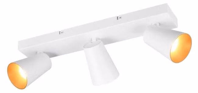 Lampada a soffitto a 3 luci, modello Sharp, colore bianco