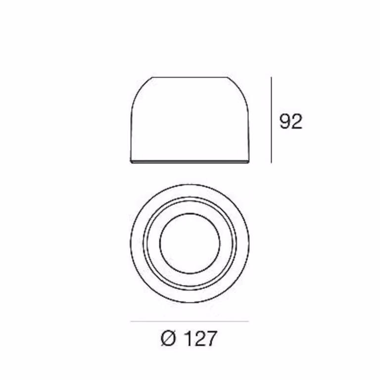 Linea Light Plafoniera a LED Outlook S, dimmerabile, Bianco / Opale, Soggiorno / Sala da pranzo, Alluminio, Plafoniera LED