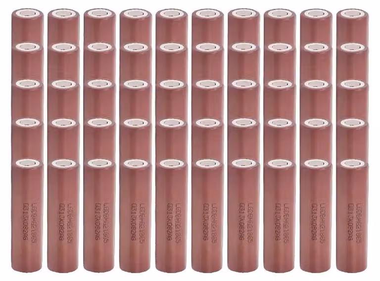 Batterie al litio, capacità 3000mAh, corrente di scarica 30A, confezione da 50 pezzi, 3,7 V