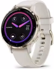 Smartwatch Garmin Venu 3S con display AMOLED, colore Oro e Bianco, diametro 41 mm
