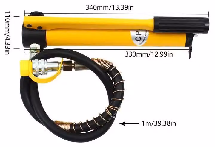 Foratrice idraulico per fori passanti, capacità 15 tonnellate, diametro 16-101 mm, ideale per la lavorazione dei metalli e per l'uso in officina