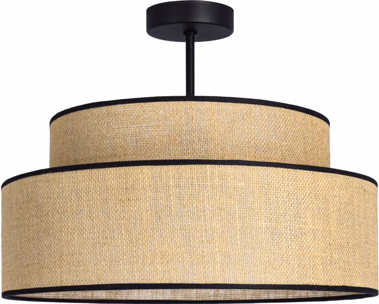 FKL DESIGN Home Deco Lampada da soffitto Marrone Nero Illuminazione Plafoniera della serie BE110-D-BSB (Marrone, Nero)