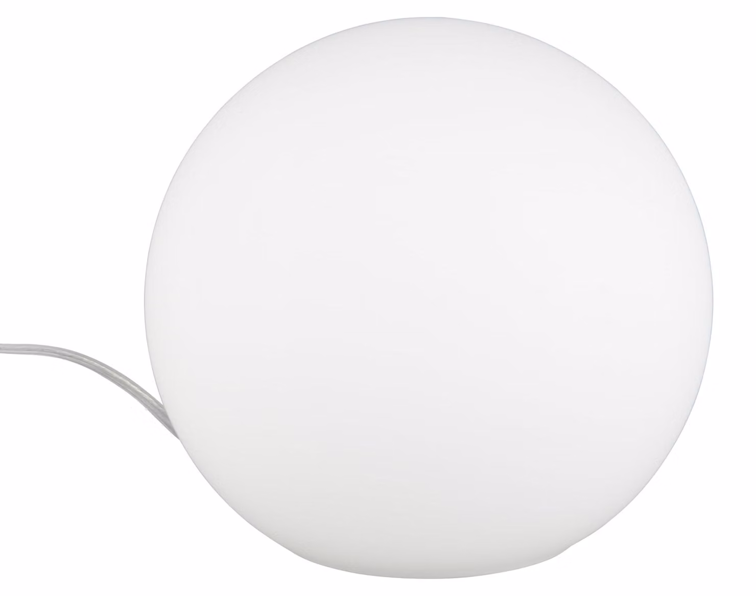 Lampada da tavolo senza lampadina, diametro 20 cm, con interruttore sul cavo, 1 attacco E27, massimo 25 W, paralume bianco opaco