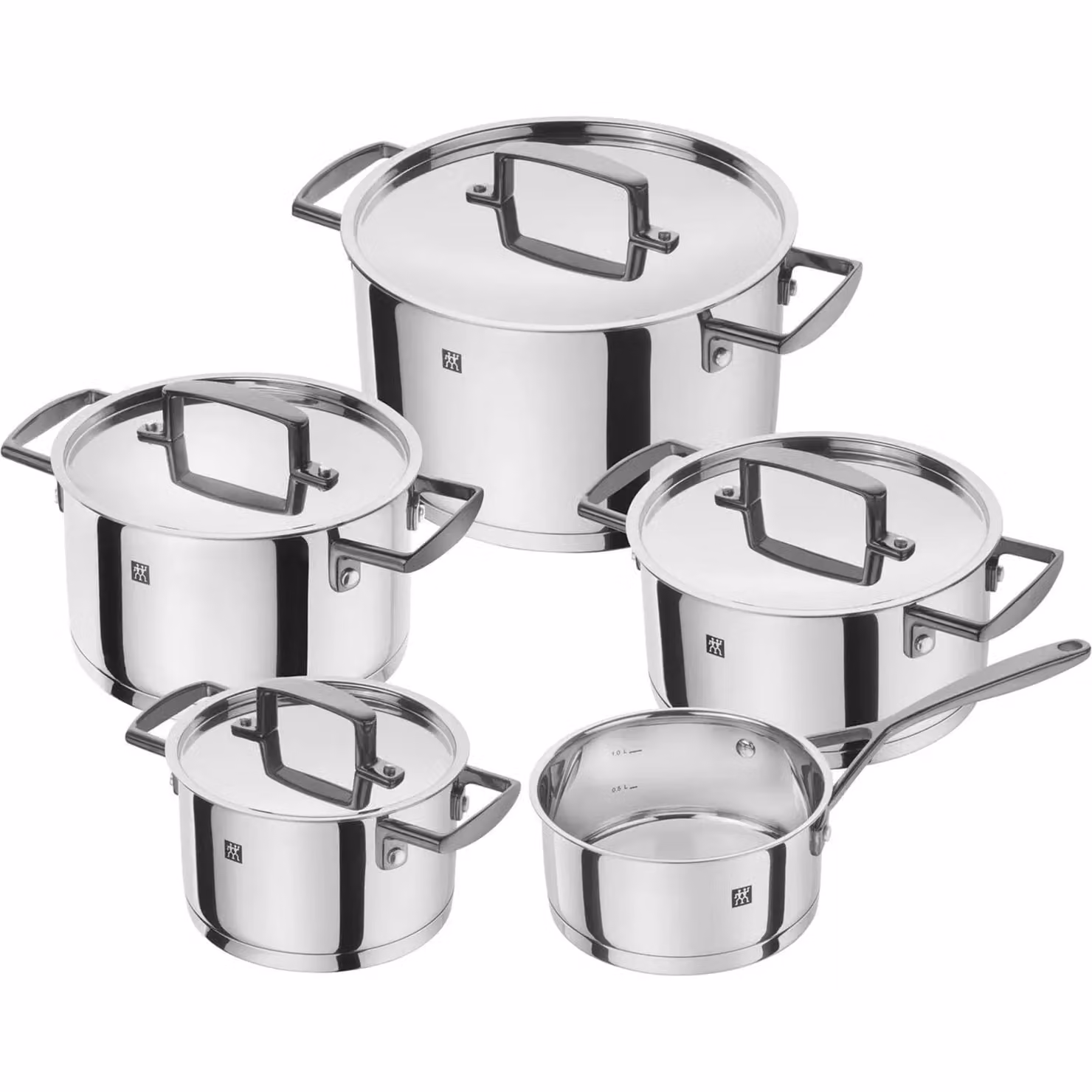 Set di pentole per induzione in acciaio inox linea ZWILLING Bellasera, 5 pezzi