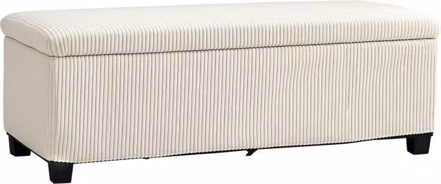 Divanetto Minimal con cassetti in corda e struttura in acciaio, beige, L: 220 cm, P: 42 cm, H: 42 cm