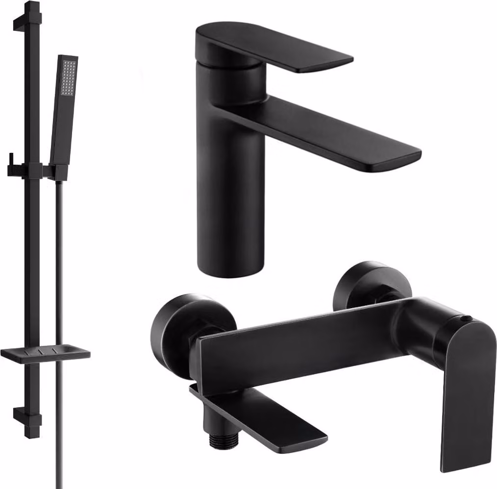 Mexen Zero DQ02 set da bagno, nero - 71103DQ02-70