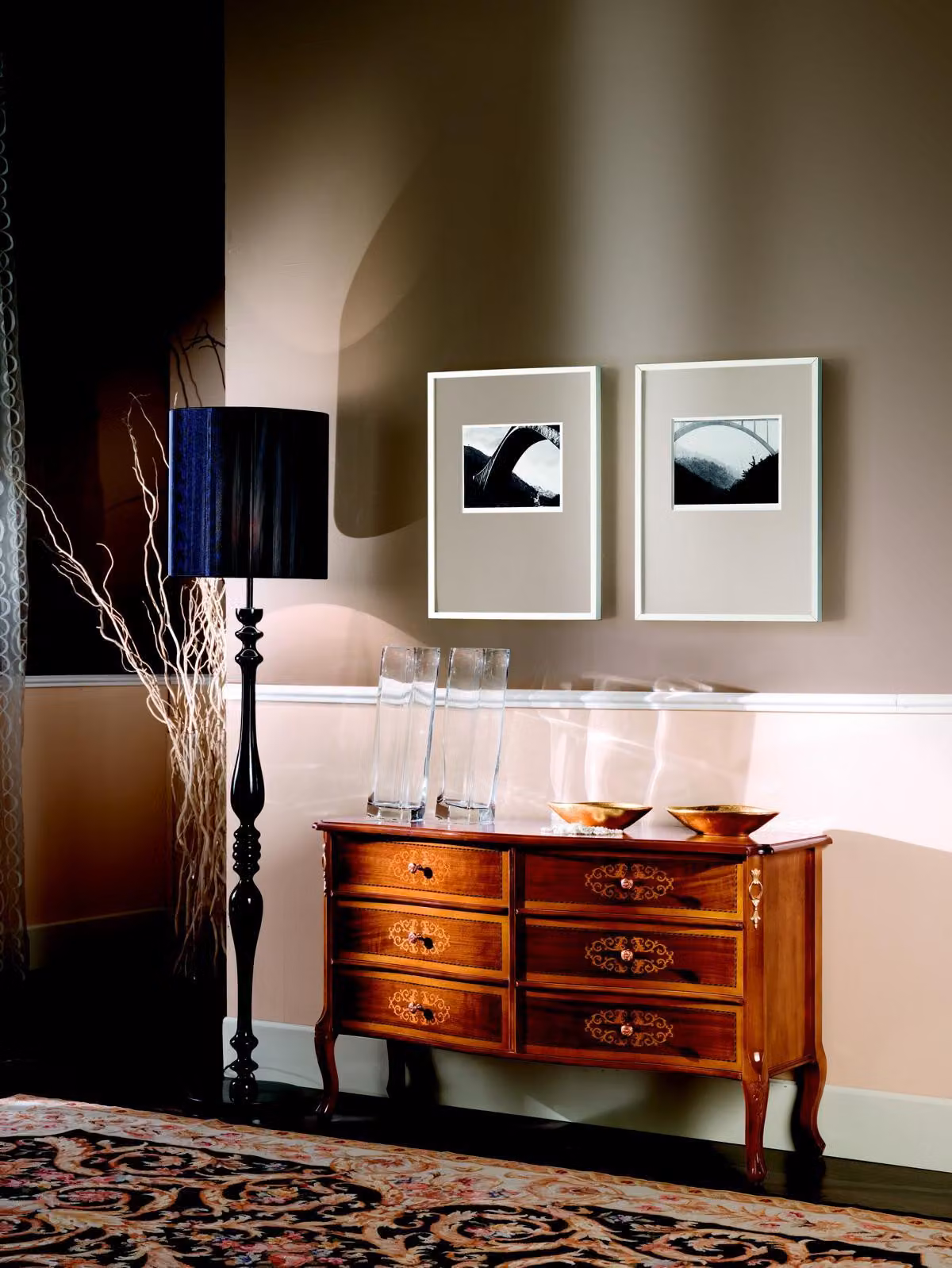 Italienische Holz Kommode Barock Stil Sideboard Kommoden Klassische Möbel