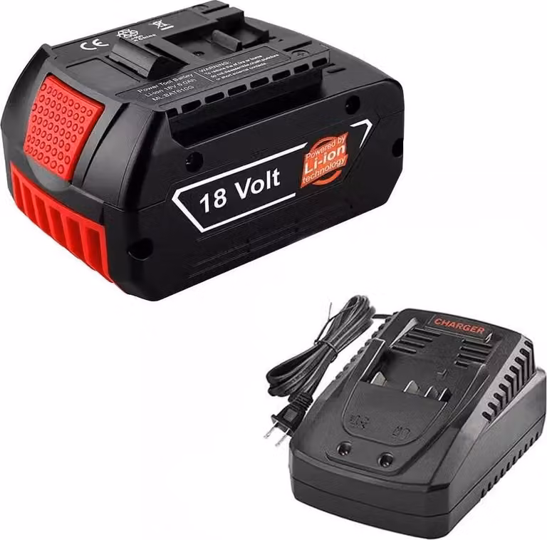Batteria di ricambio, capacità 8000 mAh, compatibile con utensili elettrici, 1 batteria 1 caricabatteria