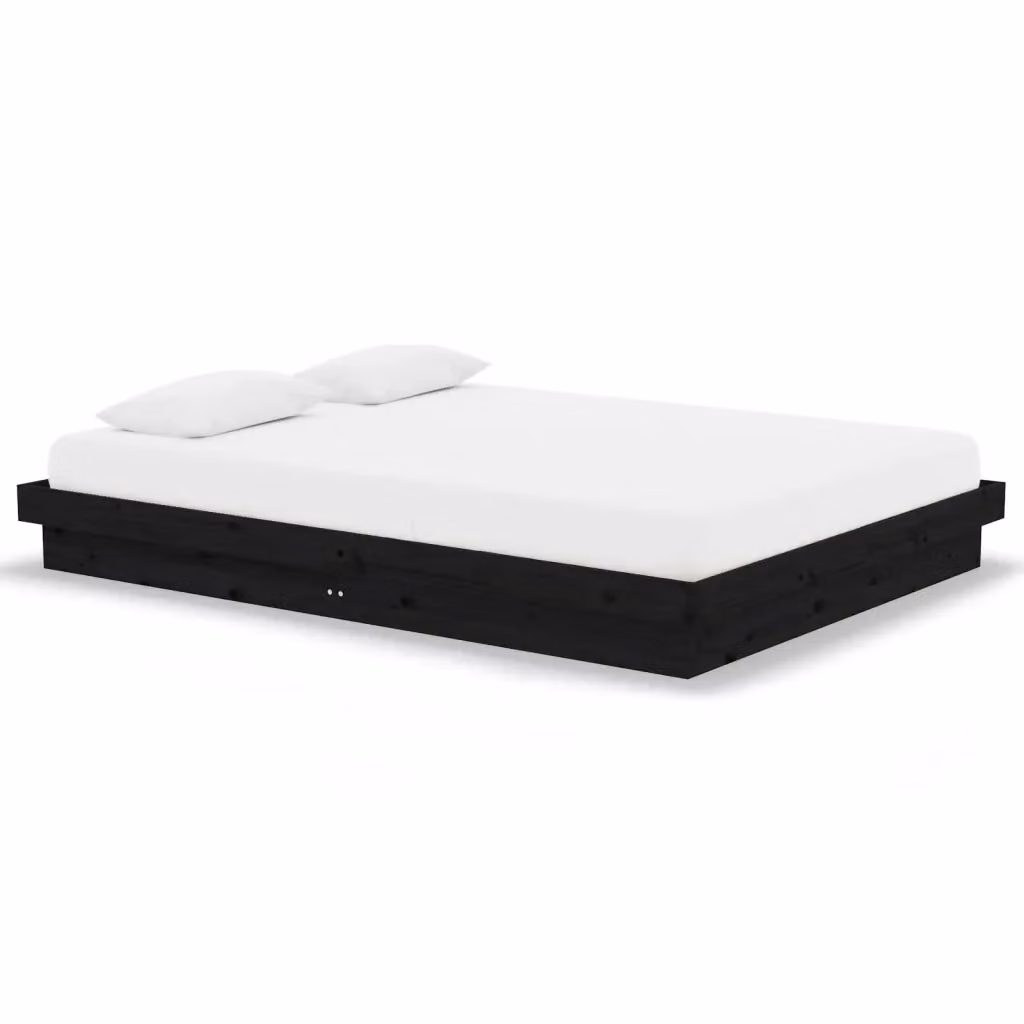 Giroletto vidaXL in legno massello di pino nero L/P: 140 x 190 cm – 2