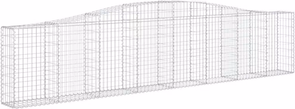 Cesto Gabbione ad Arco 400x30x80/100 cm Ferro Zincato