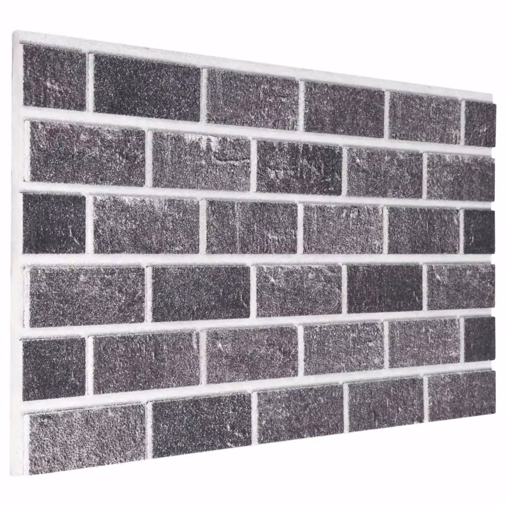 Set di 10 pannelli da parete adesivi in schiuma EPS con design geometrico moderno, colore nero e grigio, L: 100 cm x P: 50 cm, modello CFW7969800 – 2