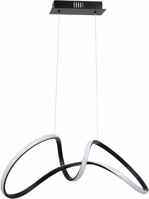 Lampada a sospensione LED Milagro Tesoro nera con luce 4000K da 48W