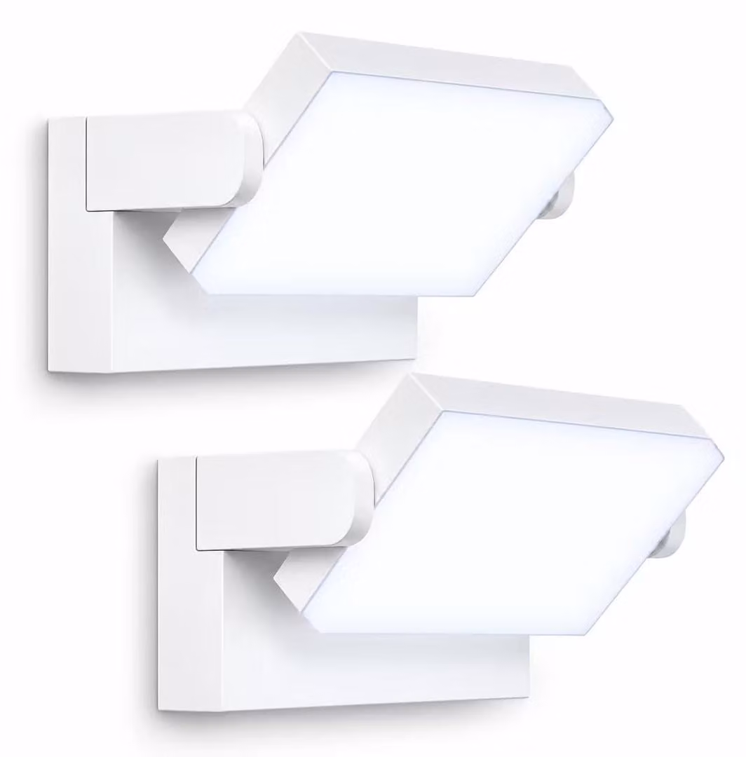 Lampade da parete a LED, 60W, 5000 lumen, grado di protezione IP65, rotazione a 360°, colore bianco