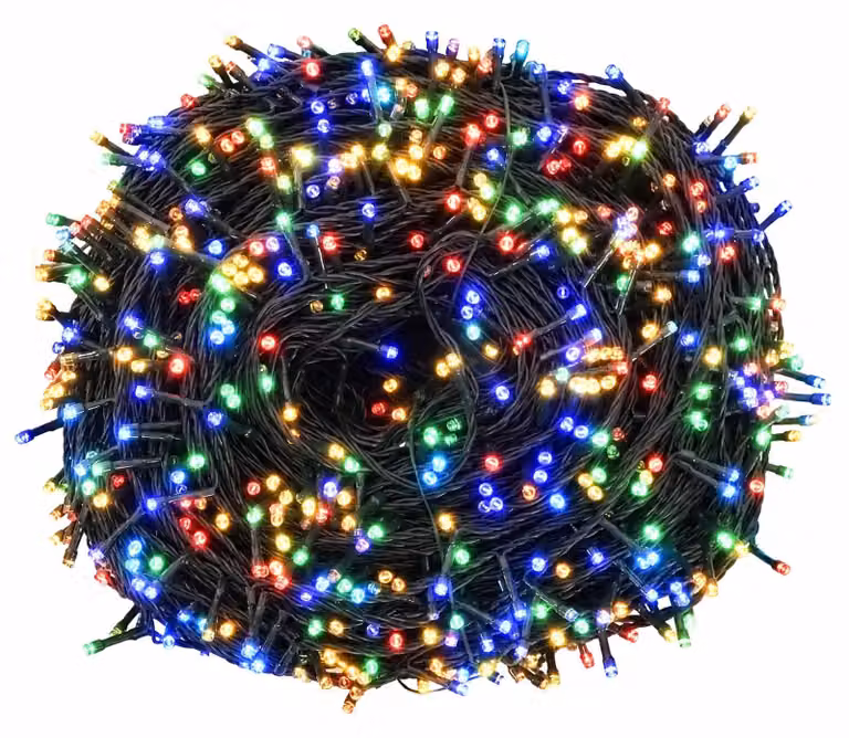 vidaXL, illuminazione natalizia a doppio colore, 1000 LED, multicolore, 100 metri