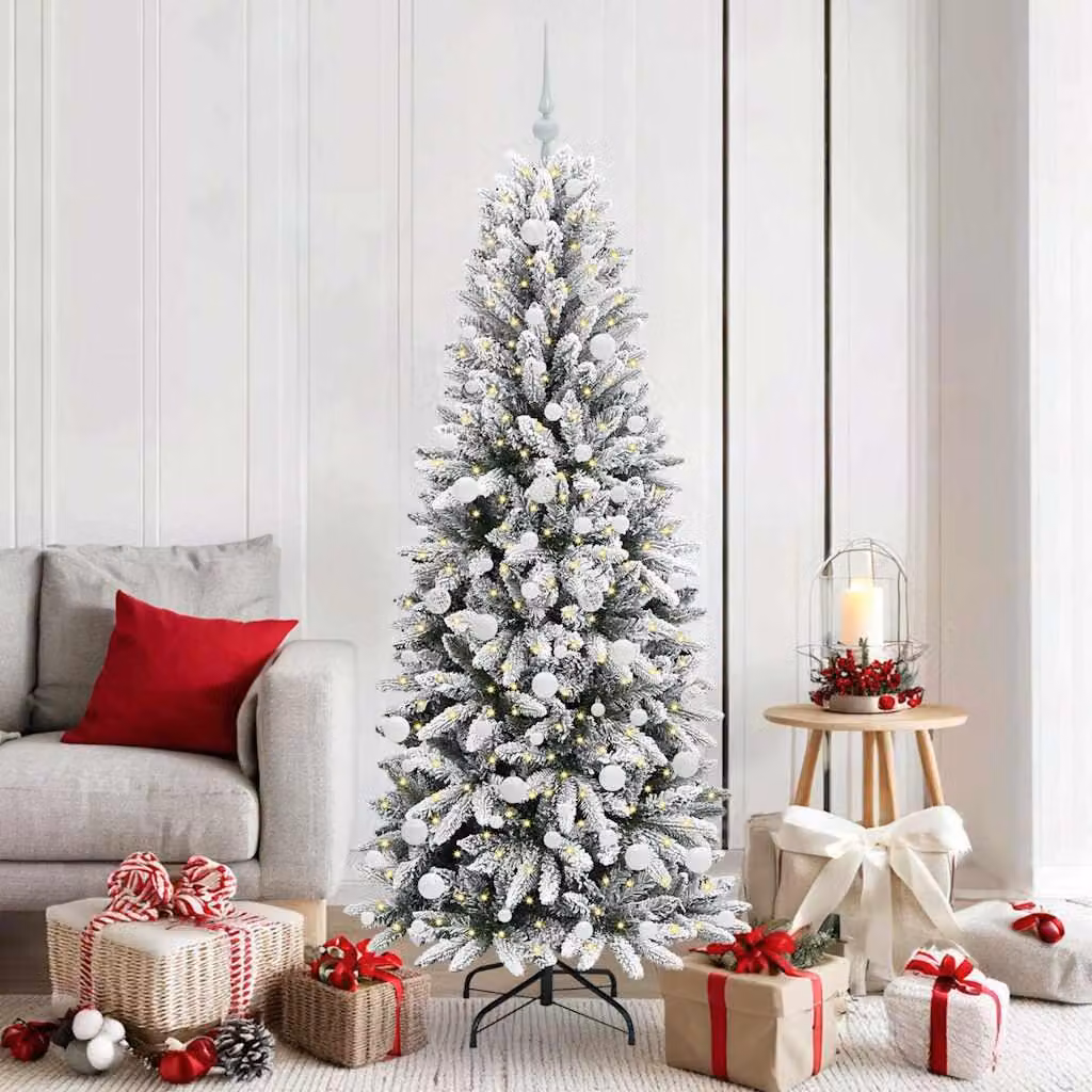 Maison Exclusive - Albero di Natale artificiale, colore bianco, altezza 180 cm