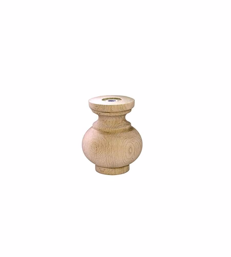 Piedino in Legno Dekor - Grezzo - Ø 53 mm, H 60 mm