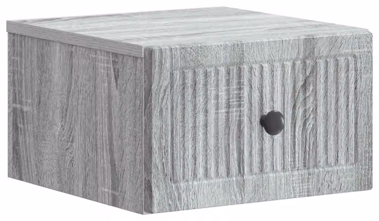 Mobiletto da notte a muro Grigio Sonoma 33 x 34,5 x 20 cm