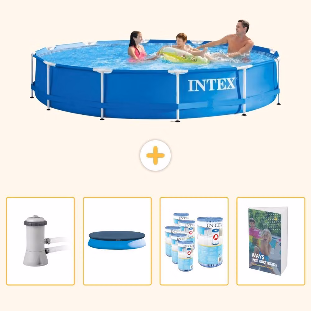 Piscina autoportante rettangolare - 366x76 cm - 5 pezzi - SCB111