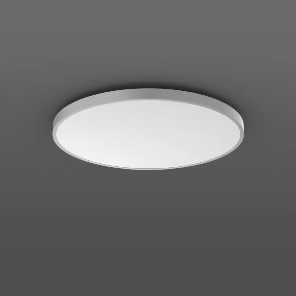 RZB Triona, 122 W, 12400 lm, 840, argento, smart+free, plafoniere e applique, D 1009 H 88, 95°, plastica (PMMA) opalina 312303.004.1.730