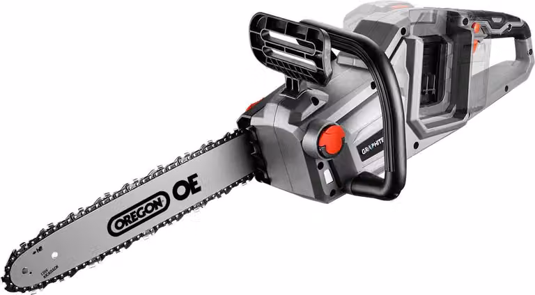 Motosega GRAPHITE 36V, agli ioni di litio, senza spazzole Ak Energy+, barra da 14" (350 mm), senza batteria